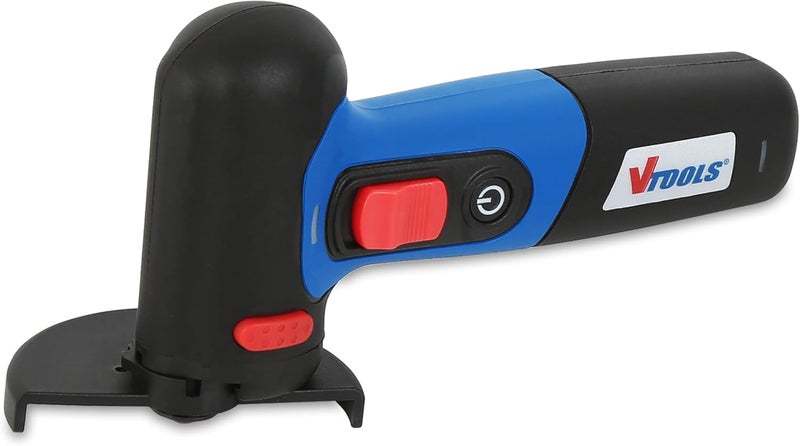 VTOOLS 7.2V Cordless Mini Angle Grinder, High Speed 6000Rpm, With 2000Mah Battery, Compact Angle Grinder, For Cutting, Polishing, Wood, Steel And Plastic, Blue, Vt1215 - Image 3