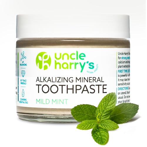 Uncle Harry's Mild Mint Remineralizing Toothpaste | Natural Whitening Freshens Breath & Promotes Enamel | Vegan Fluoride Free Toothpaste, 3 Oz - Image 1