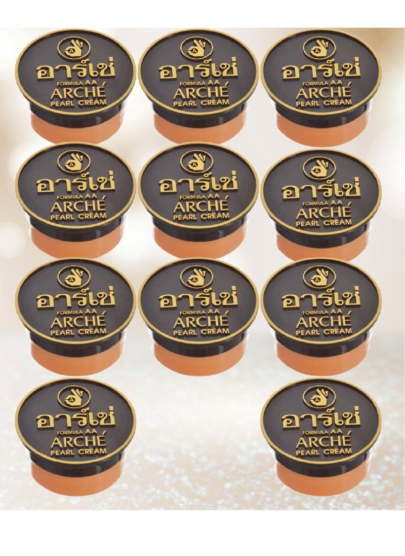 Arche 11 Pieces Skin lightening cream 5 Grams 3 in 1 with Multiple Properties Including Covering Black Spots On The Face Sun Protection Softening The Skin Cream Before Makeup  - Image 1