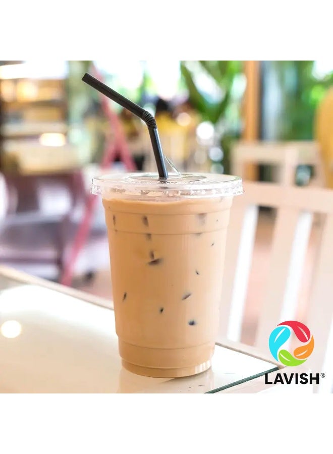 LAVISH Black Flexible Plastic Straws | 200 Individually Wrapped | 24CM Long, 6MM Wide | BPA-Free Food-Grade Disposable Drink Stirrers for Juice, Smoothies, Milkshakes, Parties & Events - Image 3