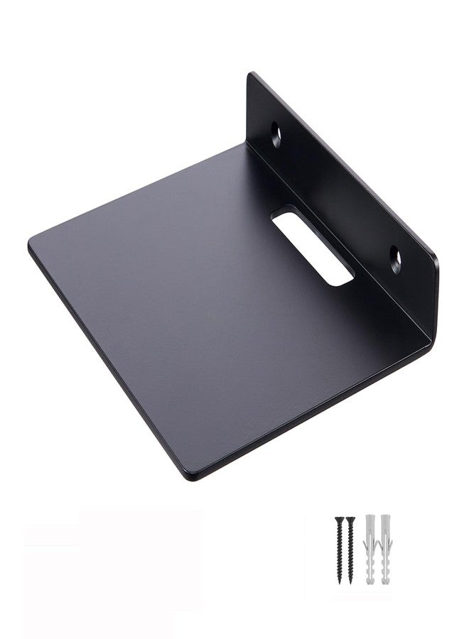 YUjieSTC Small Wall Shelf,3.0mm Aluminum Alloy Small Floating Shelf,for Bathroom, Bedroom, Living Room, Kitchen,Office(6.5 Inch Black) - Image 1