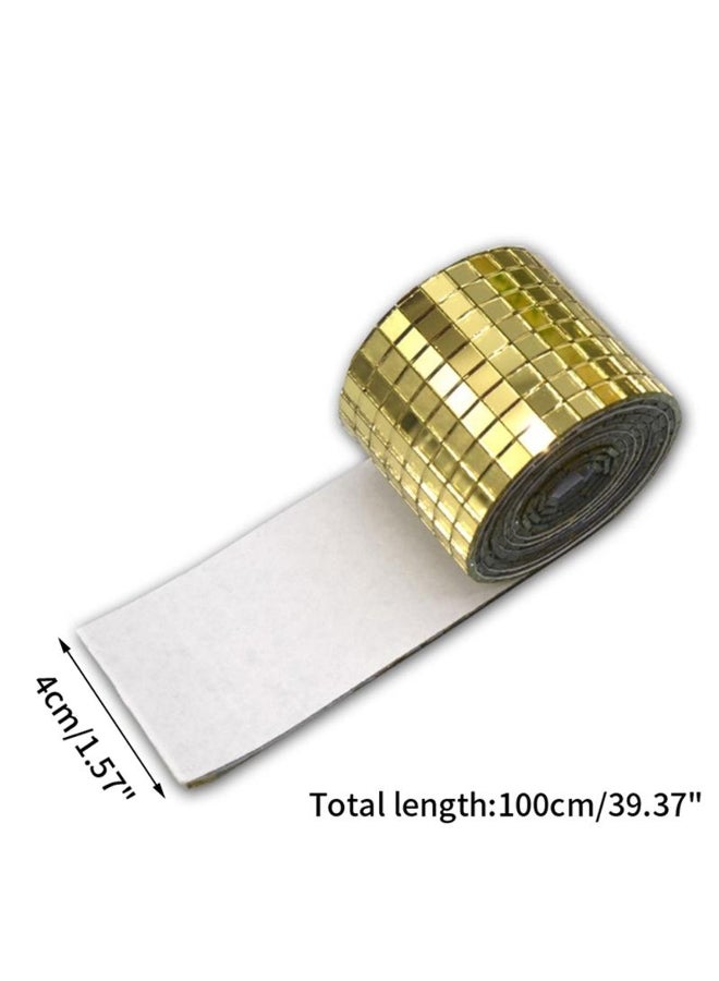 Mirror Mosaic Tiles Stickers Diy Self-Adhesive Mini Square Acrylic Wall Sticker