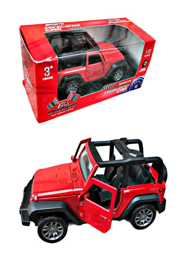 روحاني سيارة لعبة رانجلر ببابين قابلة للفتح من روحاني، بمقياس 1:32، مصنوعة من المعدن المصبوب، تعمل بنظام السحب للخلف، مع باب قابل للفتح، سيارة لعبة للأطفال ((قد يختلف اللون) (أحمر) - Image 5