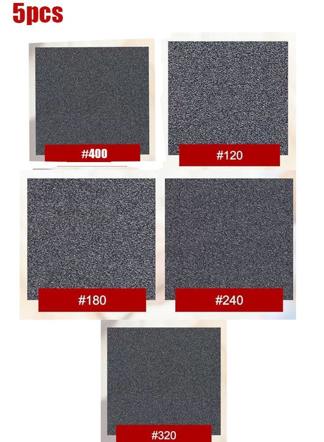 Happy D 5-Pack Sandpaper Block, Four Grits Per Pack 120/180/220/320/ 400Washable and Reusable Handmade Sanding Sponge, Drywall Sandpaper Blocks for Wooden Drywall Sheetrock and Metal Glazing - Image 4
