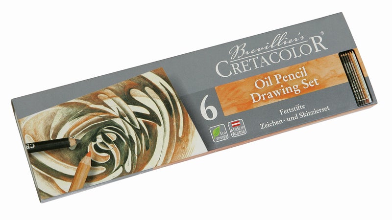 Cretacolor Oil Pencils- Set of 6 in a Reusable Tin - Image 2