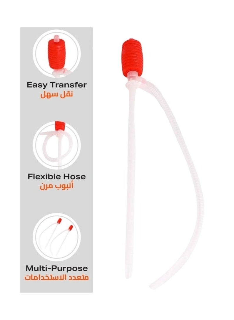Happy Home Single Hand Siphon Pump - Hand Operated Portable Lightweight Durable High Flow Multi-Purpose Manual Liquid Transfer Pump for Fuel, Water, Oil for Home, Auto, Garden, Emergency - Image 2