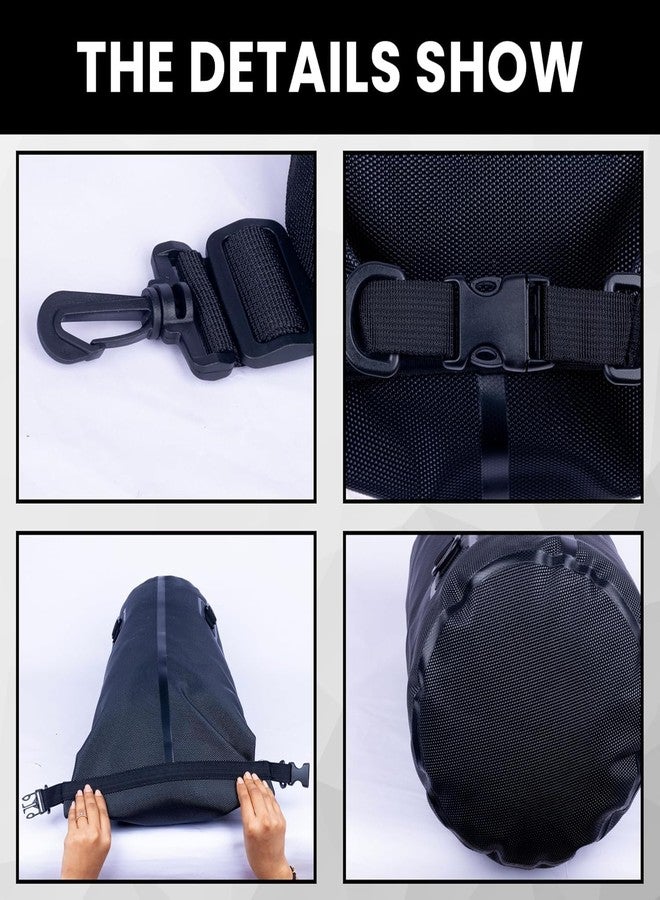 GION Travel Backpack Waterproof Ocean Bag Unisex Swimming Bag | Water Sports Drybag | Storage Bag Organizer for Traveling, Camping, Hiking, Rafting - Black (10L) - Image 5