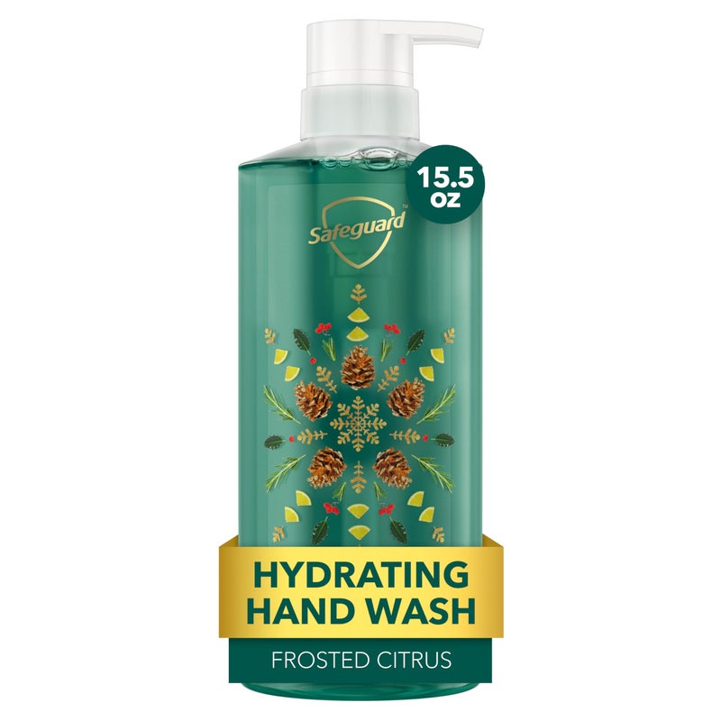 Safeguard Hydrating Liquid Hand Soap Frosted Citrus Scent Made with Plant Based Cleansers 155 oz