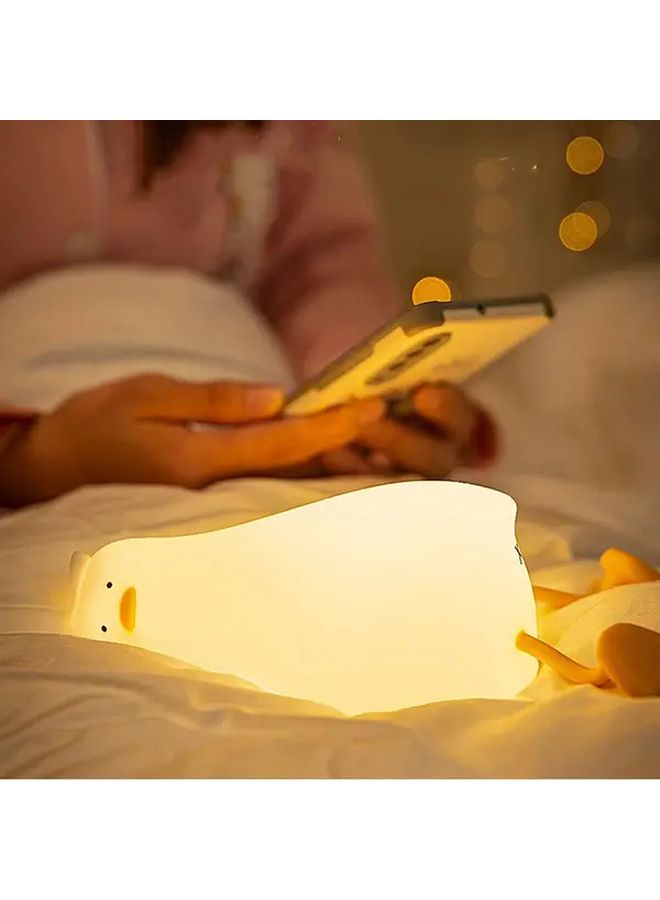 White Rechargeable Penguin Night Light Bedside Lamp Soft Glow Home Decor - Image 4