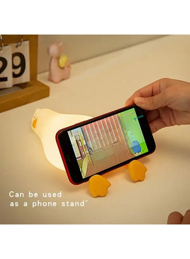 White Rechargeable Penguin Night Light Bedside Lamp Soft Glow Home Decor - Image 5