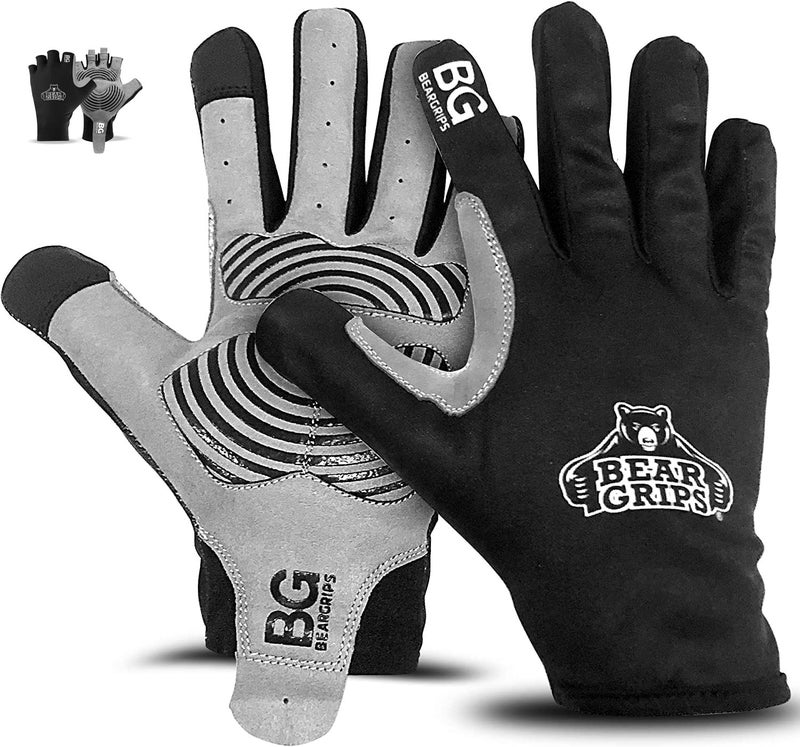 Bear Grips Weight Lifting Gloves for Men & Women | Half Finger Lifting Gloves | Full Finger Workout Gloves for Men | No Finger Exercise Gloves l Compression Weightlifting Gloves | Gym Gloves for Men - Image 1