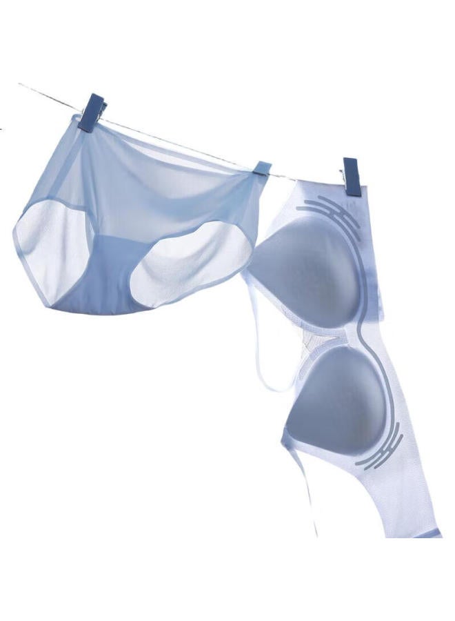 AIMER Women'S Wireless Soft Support Smooth Surface Seamless Back Support Vest-Style Bra Set Women'S Underwear Panties - Image 1