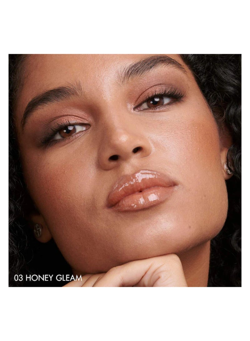 GIORGIO ARMANI أرماني بيوتي برايسما جلاس مرطب شفاه لامع - 03 هوني جليم، 3.5 مل - Image 4