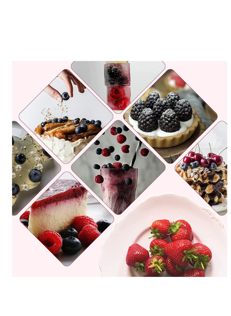 Generic 52 PCS Artificial Fake Fruit, Includes Fake Strawberries Fake Blueberries Fake Raspberries Fake Cherries, Reusable Waterproof Plastic Cake Dessert Party Home Kitchen Decoration, Photography Props  - Image 4