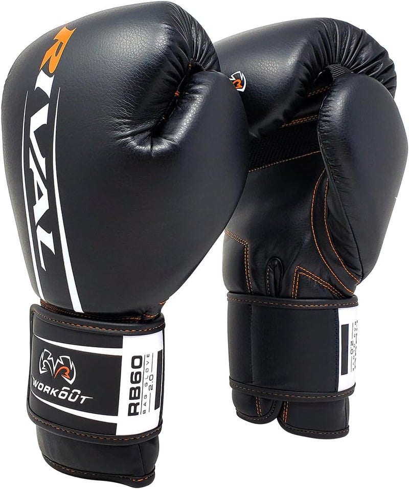 Boxing RB60 2.0 Workout Bag Gloves, Hook and Loop Closure - Breathable Mesh Palm, Soft Inner Lining, and Pre-Formed Pro Fit - Image 3