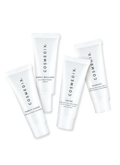 CosMedix Starter Kit Fourpiece Travel Size Kit Features Bestselling Skin Solutions Includes Gentle Face Cleanser Skin Treatment Serum Exfoliator & Moisturizer All Skin Types Cruelty Free  - Image 4