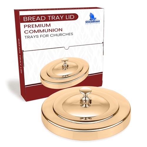 Steadfast Selections (Bread Tray Lid) Gold Premium Communion Trays for Churches | Stainless Steel Communion Ware Set, Supplies | 40 Cup Tray - Image 1