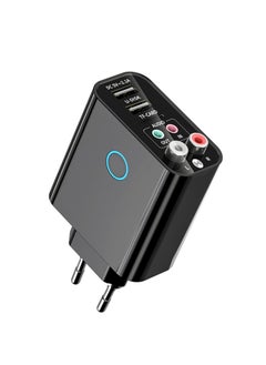 Wireless Audio Receiver, Fast Transmission Bluetooth-compatible5.0 Dual USB Audio Transceiver, Mini Wireless Audio Adapter for Home and Car Music Stereo Streaming