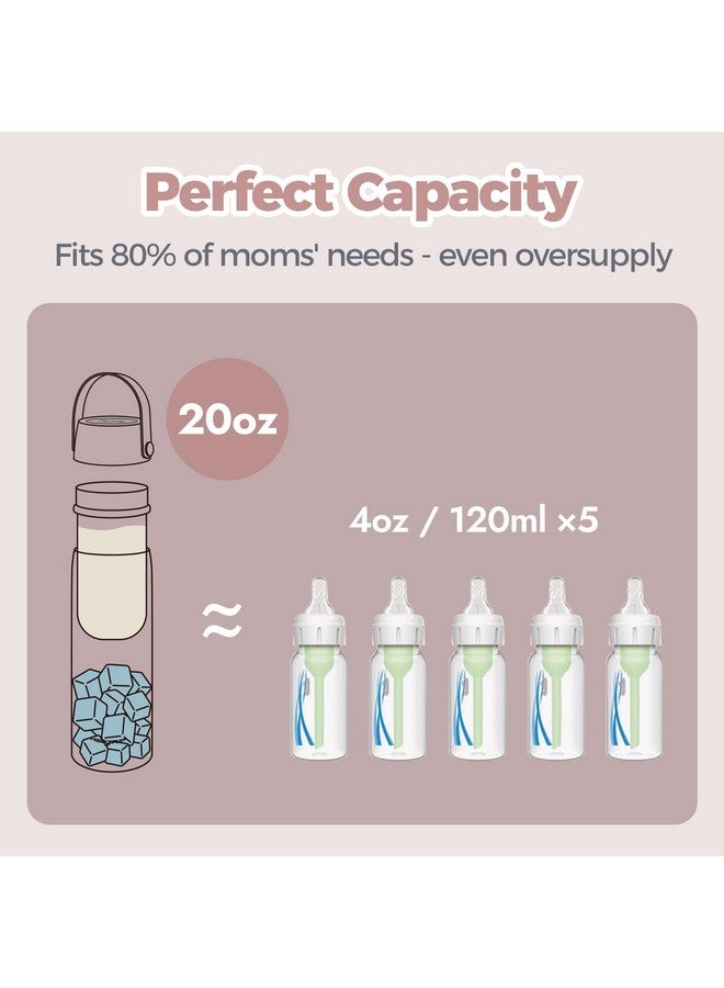 HEYTRIP Vacuum Insulated Breastmilk Cooler Bottle, 20oz Stainless Steel Portable Breastmilk Chiller, Reusable Storage Container Keeps Milk Fresh for 36+ Hours, TSA Approved, Snow White - Image 4