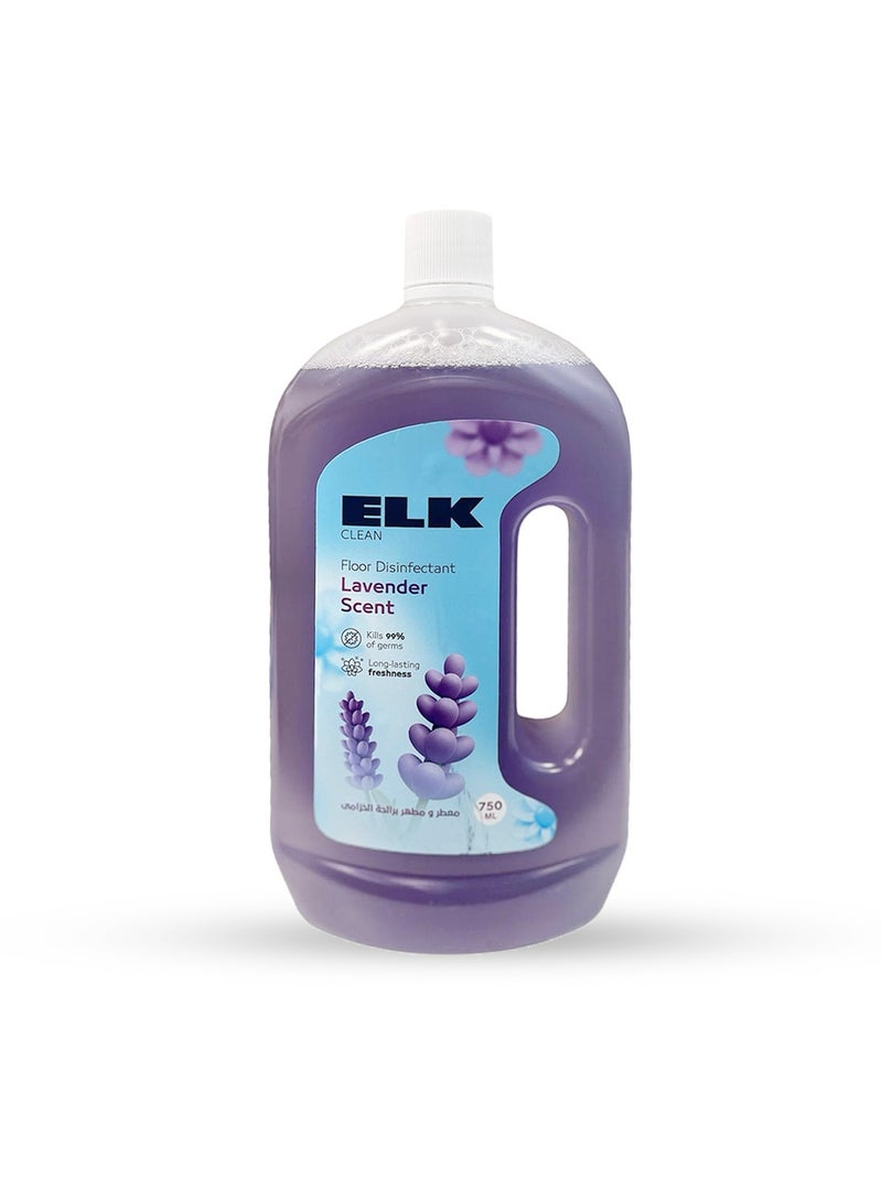ELK ELK Clean Floor Disinfectant & Cleaner with Lavender Scent – 99% Germs Killing & Long-lasting Freshness – 750 ml  - Image 2