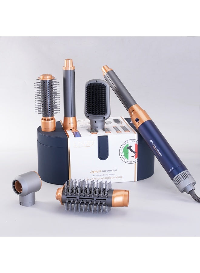 إنزو أداة تصفيف الشعر الاحترافية EN-4133 ‏6 في 1 – مجفف شعر بخطوة واحدة مع ملحقات قابلة للتبديل للتمليس والتمويج وتقنية الأيونات - Image 2