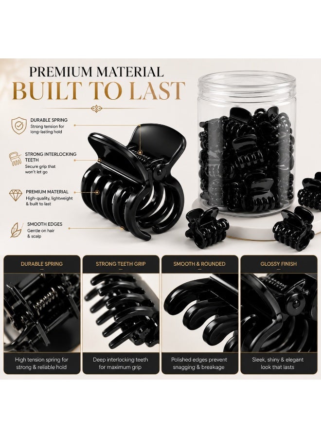 CHEEMAISTIC 12 pcs hair clips for women and girls Medium Size Jaw Clips Acrylic No Slip Hair Clamps Mini hair Clips for Girls and women - Image 3