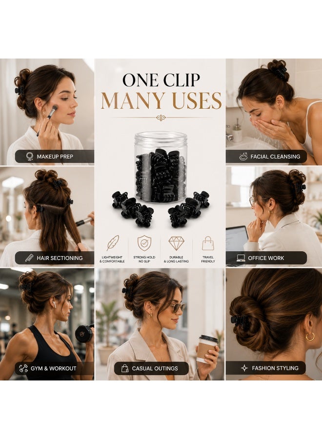CHEEMAISTIC 12 pcs hair clips for women and girls Medium Size Jaw Clips Acrylic No Slip Hair Clamps Mini hair Clips for Girls and women - Image 4