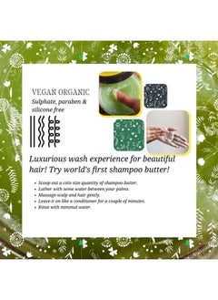 Rustic Art Mint Eucalyptus Shampoo Butter With Sal Butter & Vit. E Sulphate Paraben & Silicone Free Natural & Organic For Women & Men Reduces Hair Fall & Controls Frizz 50G  - Image 3