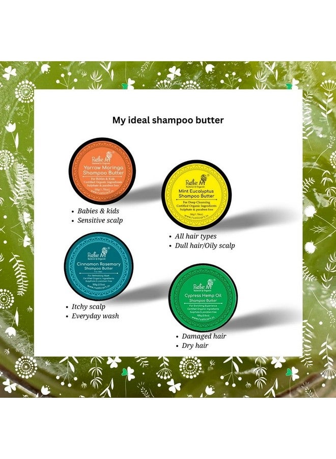 راستيك أرت شامبو بالنعناع والأوكالبتوس وزبدة الملح وفيتامين. كبريتات إي، خالية من البارابين والسيليكون، طبيعية وعضوية للنساء والرجال، تقلل من تساقط الشعر وتتحكم في خشونة الشعر، 50 جم - Image 4