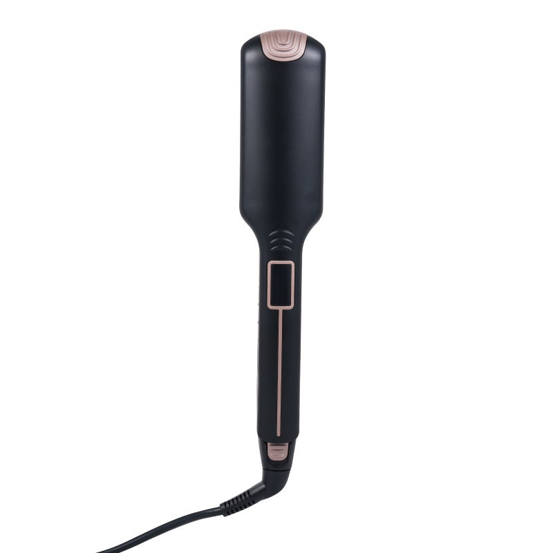Hair Straightener: Black Wide Plate 360 Degrees Rotation Professional Swivel Cord - LED Display Adjustable Temperature 100℃-230℃ Hair Flat Iron for All Hair Lengths Types - Image 1