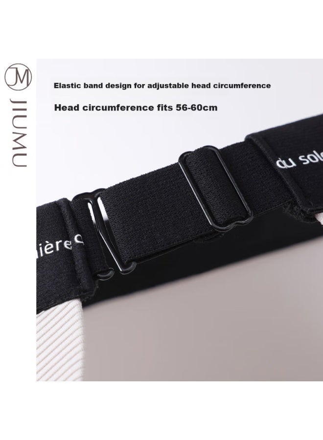 Jiumu قبعة واقية من الشمس للنساء، واقي الشمس، قبعة شمسية، قبعة ذات حاجب، قبعة باردة، قبعة صيفية خارجية تغطي الوجه للحماية من الأشعة فوق البنفسجية للنساء - Image 4