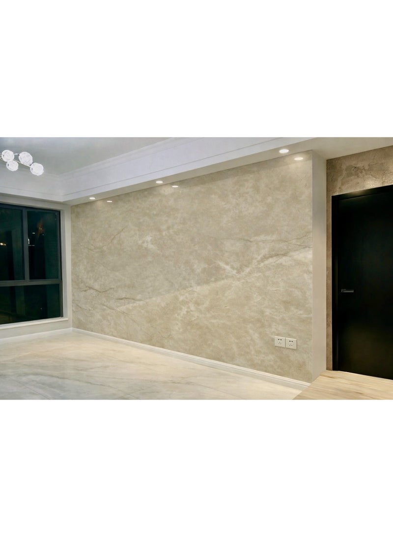 Wallpaper Foam Wall Sticker Roll in a Luxury Cream Beige Self-Adhesive Peel & Stick Marble Wallpaper (Cream Beige ) Waterproof & Easy Install 2.5mm thick high-density foam, 300cm(L) and 120cm(W) 48 square feet - Image 3