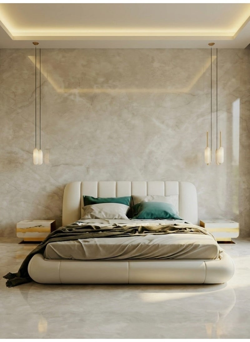 Wallpaper Foam Wall Sticker Roll in a Luxury Cream Beige Self-Adhesive Peel & Stick Marble Wallpaper (Cream Beige ) Waterproof & Easy Install 2.5mm thick high-density foam, 300cm(L) and 120cm(W) 48 square feet - Image 4