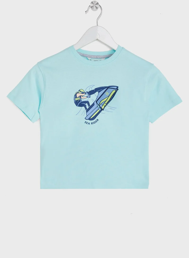 MANGO Kids Sear Rider Print T-Shirt
