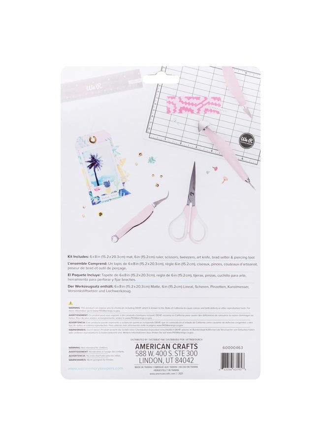 We R Memory Keepers طقم أدوات مصغر وردي - Image 3