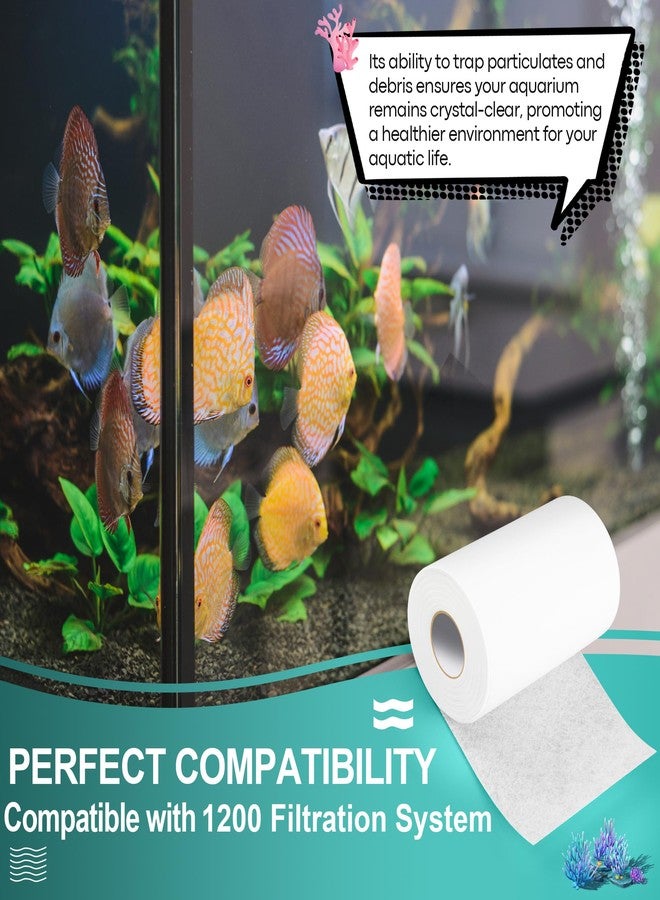 Dreyoo 2 Pack 1 Pack Replacement Fleece Roll, 115' Long x 6.78" High, Superior Filtration for Clean Clear Reef Tanks, Easy to Install - Image 3