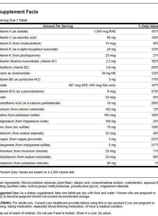 SWANSON Century Formula Multivitamin Without Iron 130 Tabs - Image 2