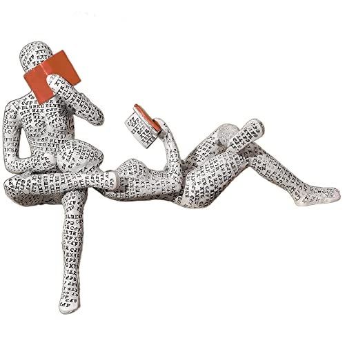 GRAPMKTG Home Decor Pulp Reading Women Thinker Statue Aesthetic Sculpture Room Decor Modern Abstract Decoration on Shelf Table Desk for Living Room Office Bedroom H - Image 1