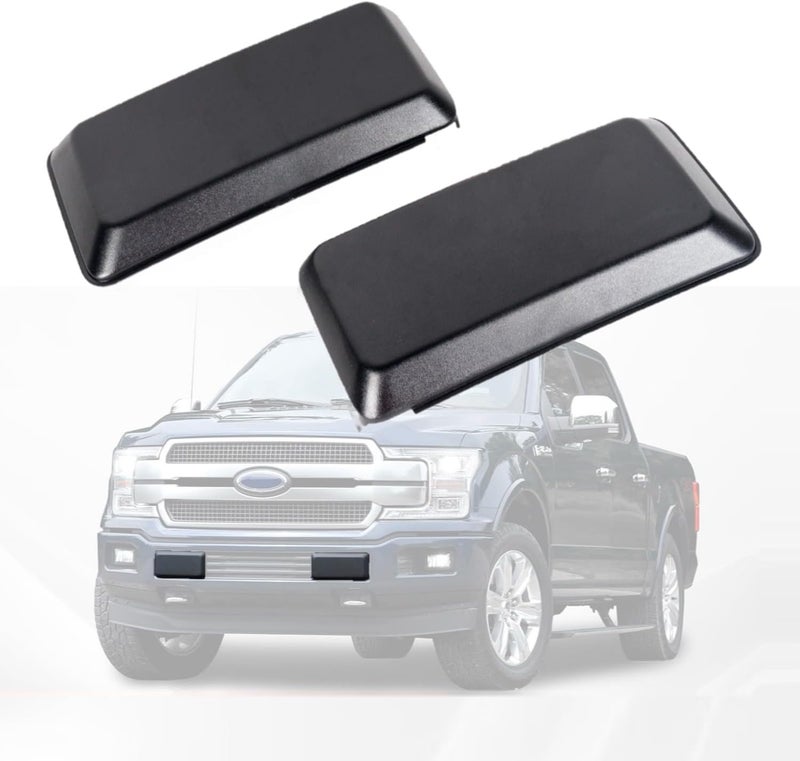 وسادة المصد 2018-2020 متوافقة مع فورد F-150 F150 غطاء المصد (مجموعة) جانب السائق وجانب الراكب حشوات واقيات المصد أغطية وسادات أسود محبب - Image 1