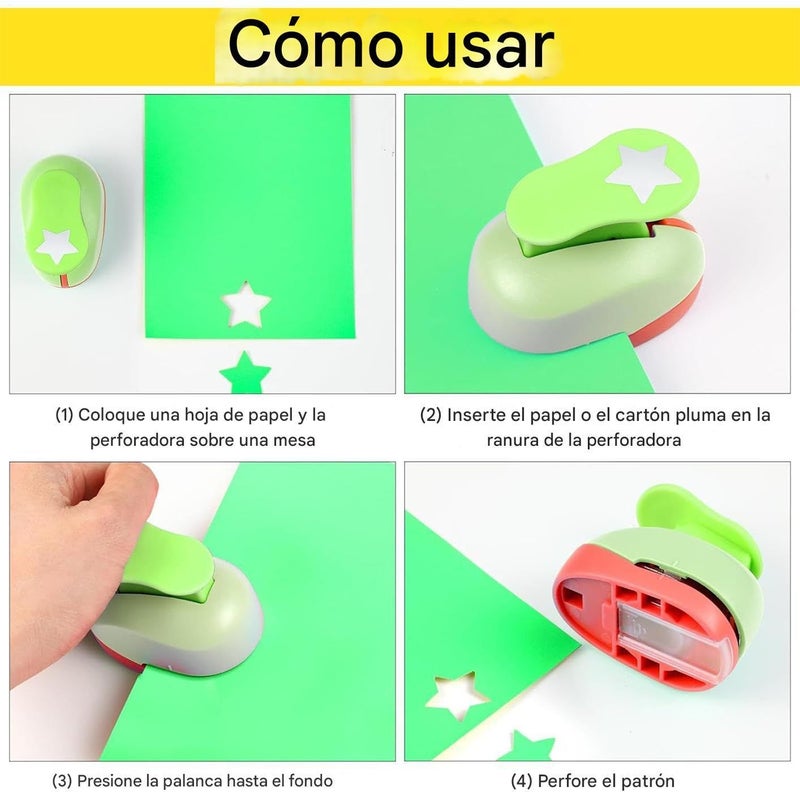 Star Shape Paper Punch For Envelopes Crafts Labels Portable Multifunctional Handheld Puncher - Image 5
