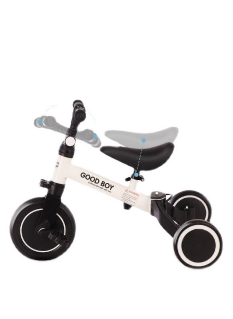 PENG GENERAL 3-in-1 Convertible Kids Tricycle Balance Bike (White)  - Image 3