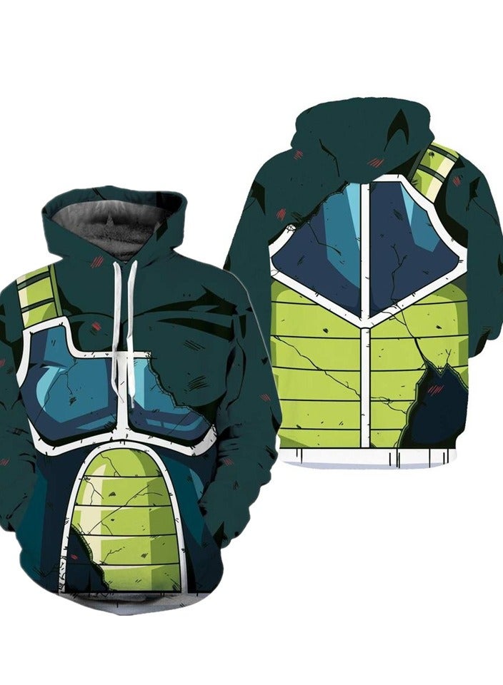 Loquat Seven Dragon Ball Wukong 3D Digital Printed Sweater Loose Hooded 