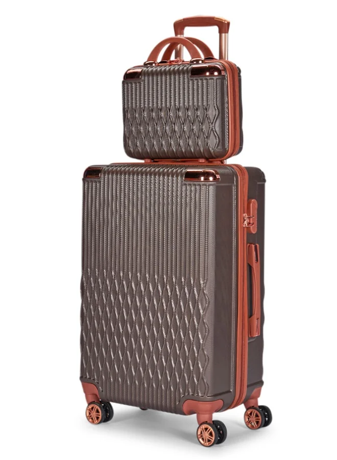 LIMRA Luggage set 5 pieces travel Bags with a distinctive design from limra Brown