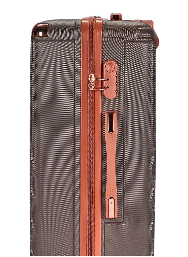 LIMRA Luggage set 5 pieces travel Bags with a distinctive design from limra Brown