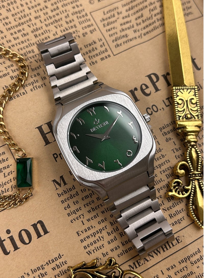 ديفوشي ساعة يد رجالية فاخرة ستانلس ستيل بحروف عربية – وجه كلاسيكي | ديفوشي - Image 4