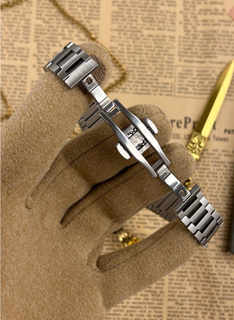 ديفوشي ساعة يد رجالية فاخرة ستانلس ستيل بحروف عربية – وجه كلاسيكي | ديفوشي - Image 3