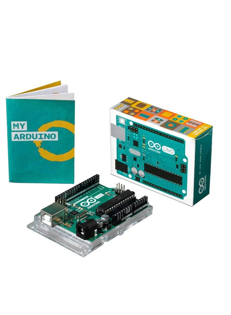 Arduino Uno R3 Board - ATmega328P Microcontroller, USB Interface, Open-Source Electronics Prototyping Platform