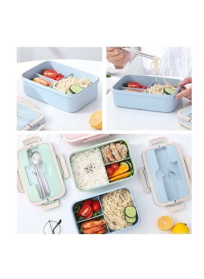 Plastic Lunch Box With Spoon And Chopsticks Assorted 1000ml  - Image 4