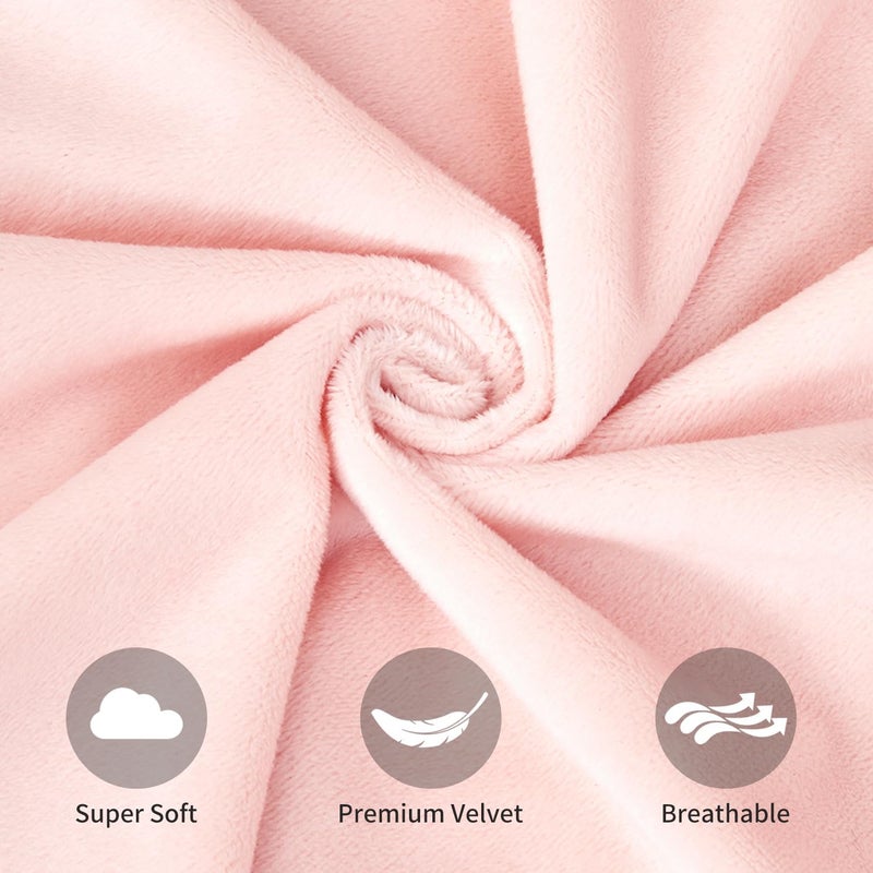 Light pink velvet decorative pillow cover 2 (45 × 45cm) suitable for sofa bed living room Bohemian pastoral cushion cover - Image 5
