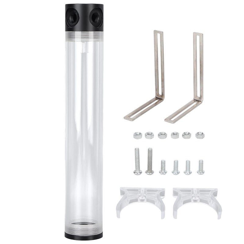 Water Cooling Reservoir 300mm Length, PC Water Cooling Kit with G1/4 Thread Open Design, 50mm Diameter Acrylic Tube for Custom Liquid Cooling Loop - Image 1
